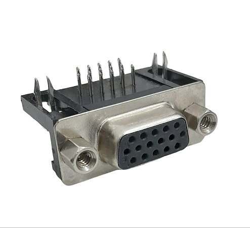 Conector D-Sub DB15 Fêmea 15 Vias 90° PCB – DR15