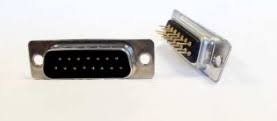 Conector D-Sub DB15 Macho 15 Pinos para Placa PCI – Solda 180°