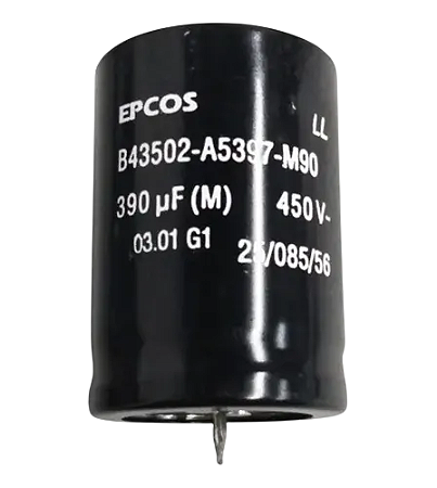 EPCOS B43502-A5397-M90 Capacitor Eletrolítico Snap-In 390uF 450V 85°C