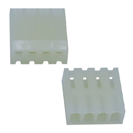 Conector Alojamento KK 4 Vias 3.96mm Fêmea 180° – 3069-04