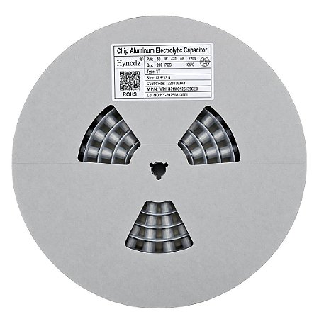 Rolo 200 Pçs - Capacitor Eletrolítico SMD 470uF 50V VT1H471MC125135CE0