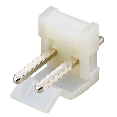 Conector KK 2 Vias Macho para Placa Passo 3.96mm 180 Graus