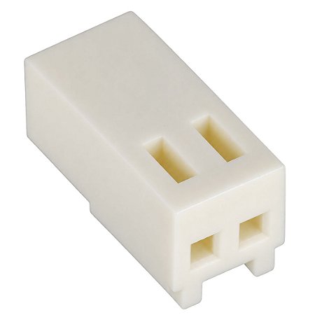 Alojamento Conector KK 2 Vias Fêmea Pitch 2,54mm 180°
