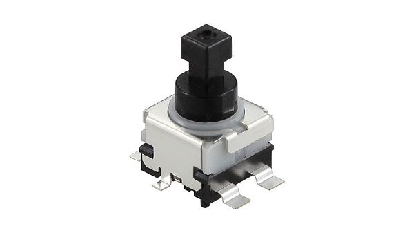 Chave Push Button SMD Alps Alpine 1A 14,5V Vertical 1 Polo 2 Posições