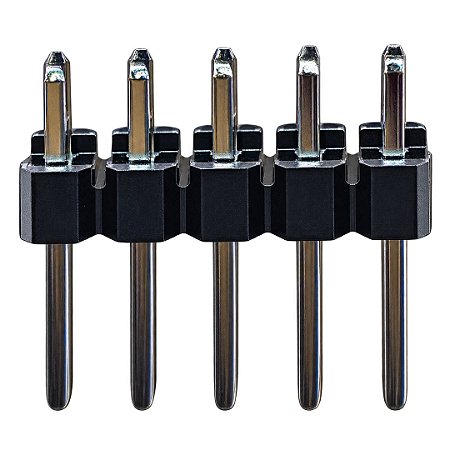 Conector Barra de Pinos 2x5 Macho 10 Vias Passo 2.54mm 180°