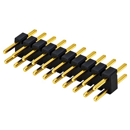 Conector Barra de Pinos Macho 20 Vias Passo 2.54mm 2x10 180º 11.6mm
