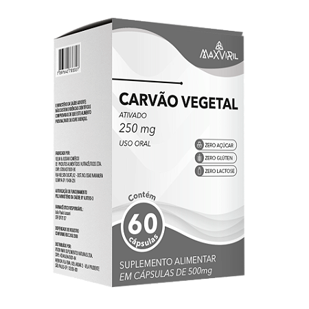 Carvão Vegetal 60 cápsulas MaxViril