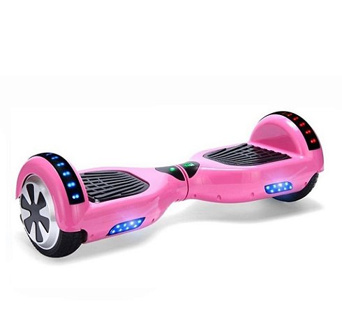 Hoverboard Skate Elétrico Smart Balance Wheel 6,5 Polegadas com Bluetooth - Rosa
