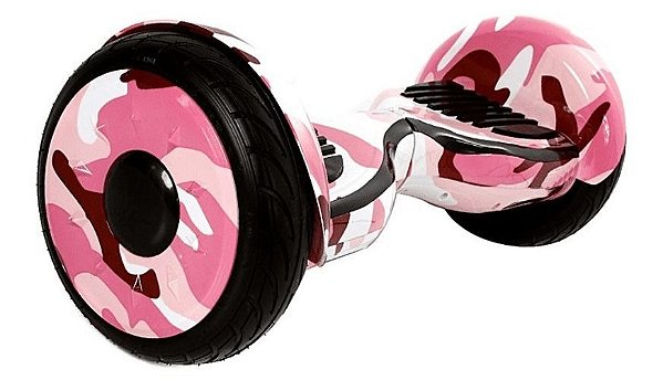 Hoverboard Skate Elétrico Smart Balance Wheel 10 Polegadas Bluetooth Rosa Camuflado