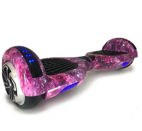 Hoverboard Skate Elétrico Smart Balance Wheel 6,5 Polegadas com Bluetooth - Roxo Galáxia