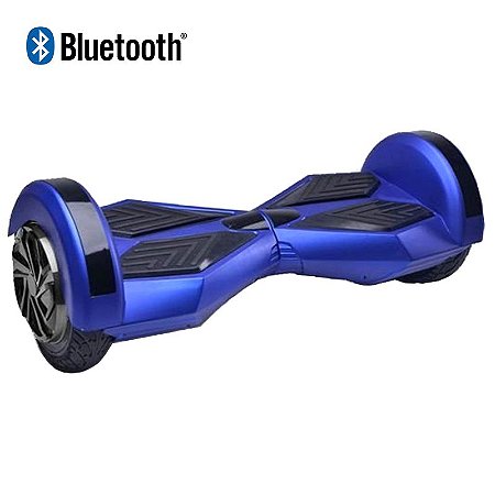 Hoverboard Skate Elétrico Smart Balance Wheel com Bluetooth 8 polegadas - Azul com Preto