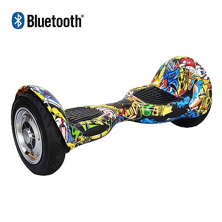 Hoverboard Skate Elétrico Smart Balance Wheel 10 Polegadas Bluetooth - Amarelo Colorido