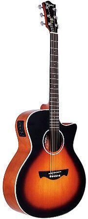 Violao Tagima TW-29 Medium Jumbo Elétrico Preto Sunburst