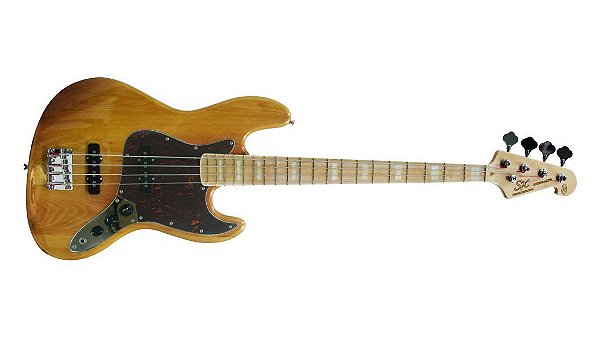 Contrabaixo Jazz Bass SX 4 Cordas SJB75 NA Natural Passivo Com Bag