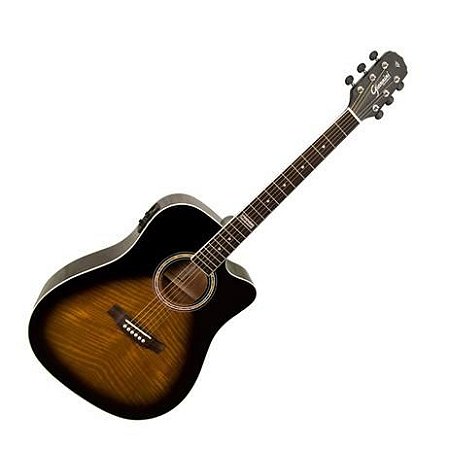 Violao Folk Giannini Eletroacustico Cutway GF-1D CEQ TS Tabacco Sunburst