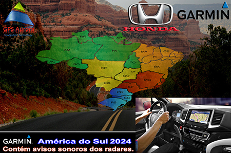 Sistema de Atualização Genuino Honda CRV/HRV Garmin América do Sul 2024