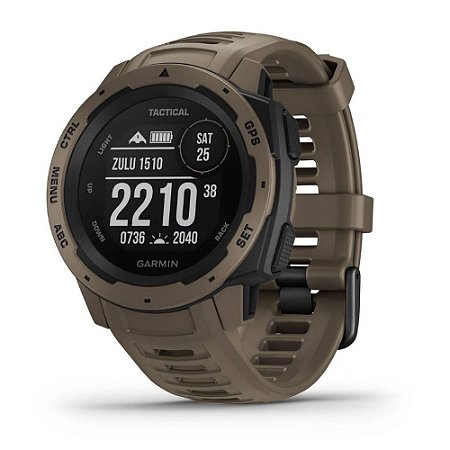 Relógio Garmin Instinct 2X Solar Tactical Coyote Tan com GPS e Monitor Cardíaco no Pulso 010-02805-12