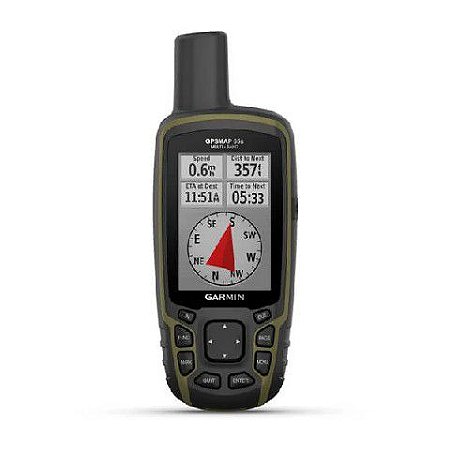 Gps Portátil Garmin Gpsmap 65S Multibanda Medição de Areas - Altimetro Barométrico - com pacotes TopoActive: America do Norte e Sul 16GB NMEA 0183 Anatel