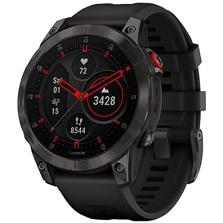 Relógio Multi Esportivo Garmin Epix 2 Safira Cinza Black Titânio + Cardíaco REF: 010-02582-13 Envio imediato!