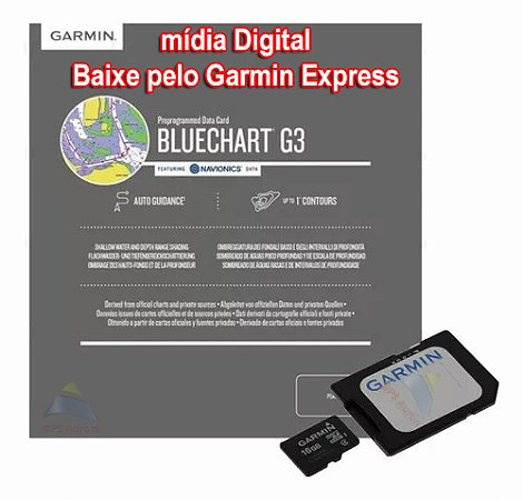 Carta Náutica Garmin Bluechart G3 East Coast HXSA001R - América do Sul-Costa Leste V.2023.0 Compatível com linha Plus! - Mídia Digital