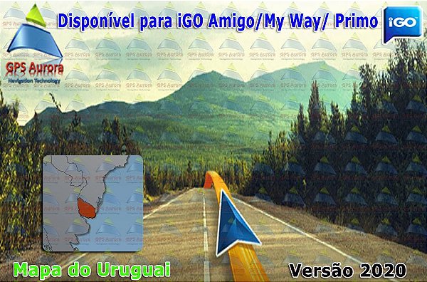 Atualização iGO para GPS ou Cartão - Mapa do Uruguai 2022 + POIS