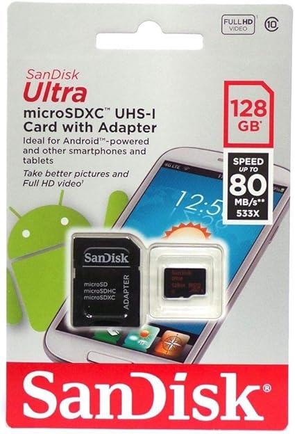 Cartão de Memória Sandisk Ultra Micro SDXC 128GB Classe 10
