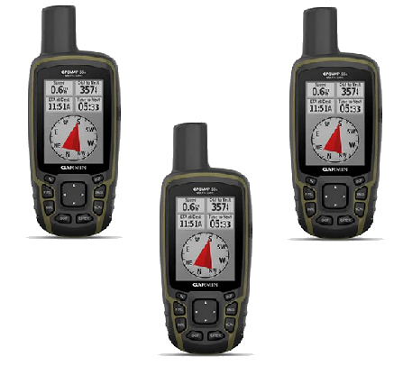 KIT 3 aparelhos GPS Garmin Gpsmap 65S com Altimetro Barométrico + pacotes TopoActive: America do Norte e Sul 16GB NMEA 0183 - preferencial para empresas
