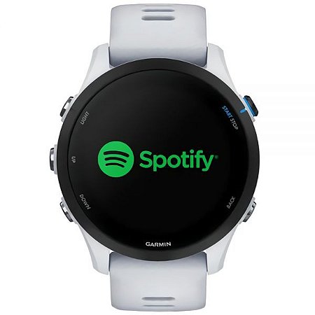 Relógio Garmin Forerunner 255 Music com Monitor Cardíaco+GPS e Bluetooth Branco
