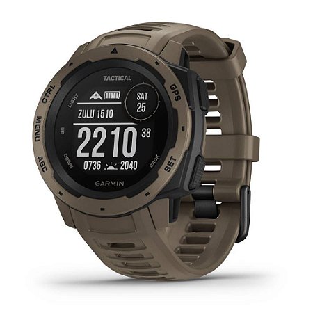 Relógio Garmin Instinct 2 Tactical Coyote Tan com GPS e Monitor Cardíaco no Pulso 010-02627-14