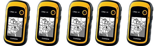 Kit de 5 GPS Portátil eTrex 10 Garmin à Prova D'Água e com Bússola - preço preferencial para empresas