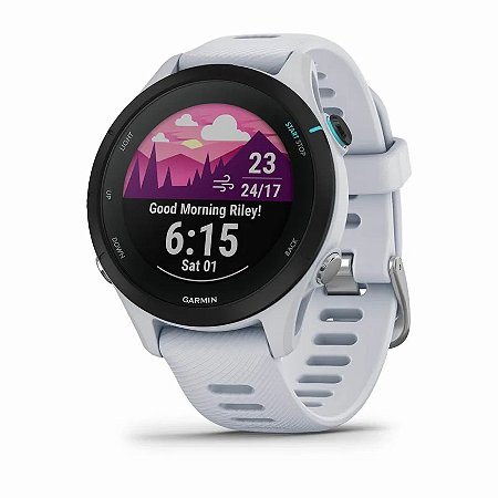 Relógio Garmin Forerunner 255S Music com Monitor Cardíaco+GPS e Bluetooth Branco 41mm