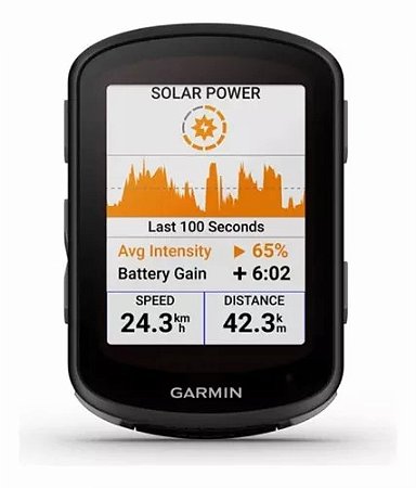 Ciclocomputador Garmin Edge 840 Solar Preto GPS com suporte a sensor de Cadência e Virb Ant+ (010-02695-22)