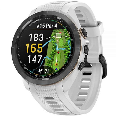 Relógio Garmin Approach S70 Branco com Centenas de Funções para Golf e GPS Integrado 010-02746-00 - Lançamento Exclusivo 2023