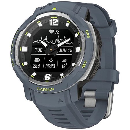 Relógio Garmin Instinct Crossover Blue Granite 45MM 100 metros com Bluetooth - REF: 010-02730-14