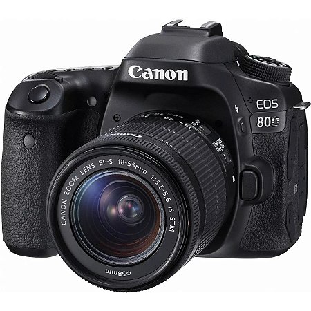 Câmera Digital Canon EOS 80D DSLR 18-55mm 24.2MP Full HD Wi-Fi