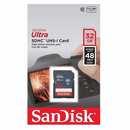 Cartão de Memoria Sandisk SDHC Ultra Original 32Gb SD 80mb/s Classe 10