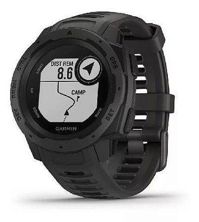 Relógio Garmin Instinct Preto com GPS e Monitor Cardíaco no Pulso