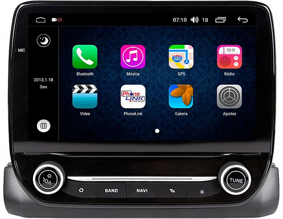 Central Multimídia Aikon Plataforma X2 Android 8.1 Ford Ecosport 2018-2019 AK-32111C-DSP s/SYNC sem DVD+TV Full