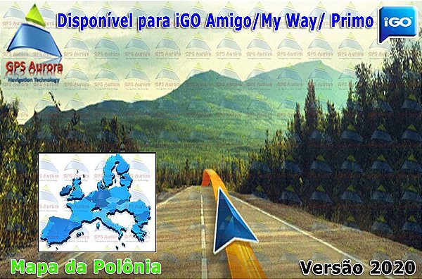 Atualização iGO para GPS ou Cartão - Mapa da Polonia 2023 + POIS