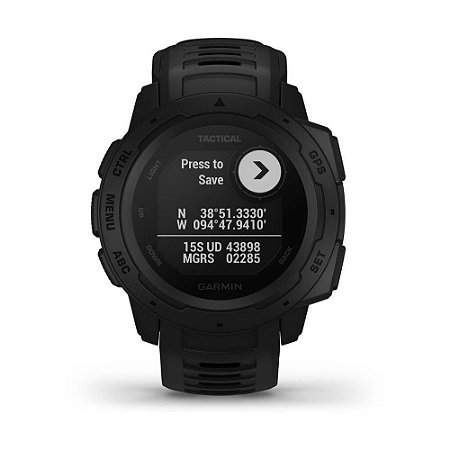 Relógio Garmin Instinct Tactical Preto com GPS e Monitor Cardíaco no Pulso