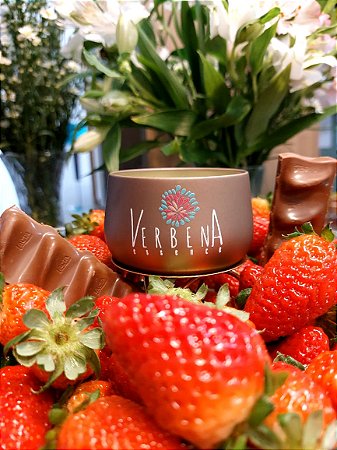 Vela Perfumada de Morango com Chocolate - 115g