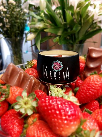 Vela Perfumada de Morango com Chocolate - 115g