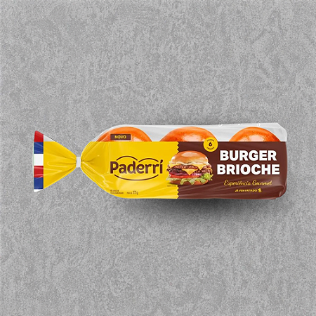 Pão Brioche Paderri para Hamburguer 6 unidades