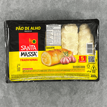 Pão de Alho Santa Massa Tradicional 400 gramas