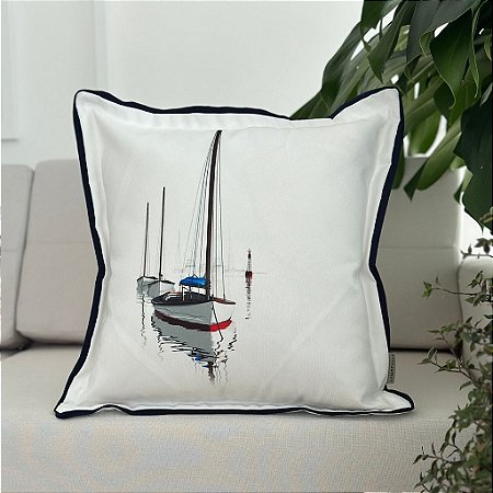 Almofada Náutica Impermeável Veleiro 45x45