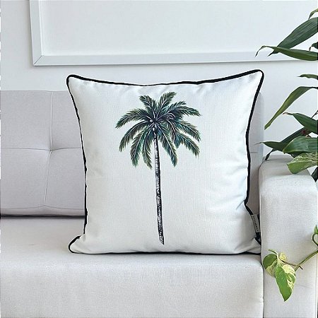 Almofada Tropical Coqueiro em Linhão 45x45