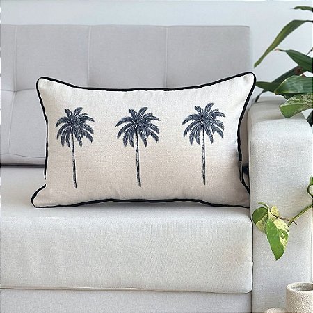 Almofada Tropical Três Coqueiros em Linhão 45x30