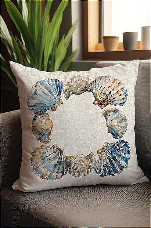 Almofada Náutica Conchas 45x45 cm