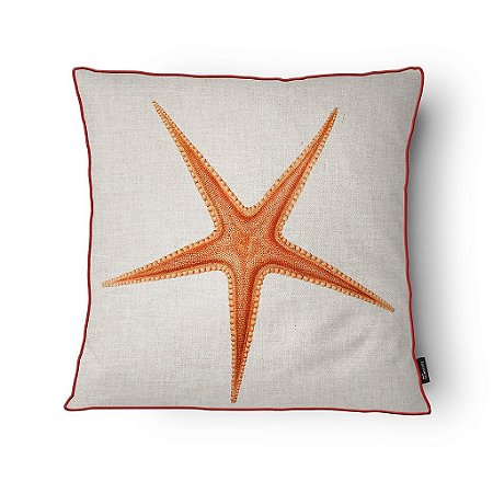 Almofada Náutica Estrela do Mar Laranja 45x45 cm