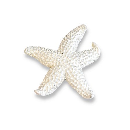 Estrela Decorativa De Mesa Branca em Resina 11 cm